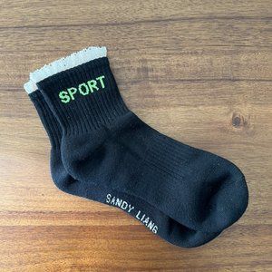 Sandy Liang Sport Socks in Black - S/M